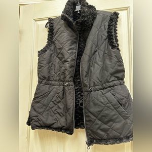 Ladies size Large reversible black vest